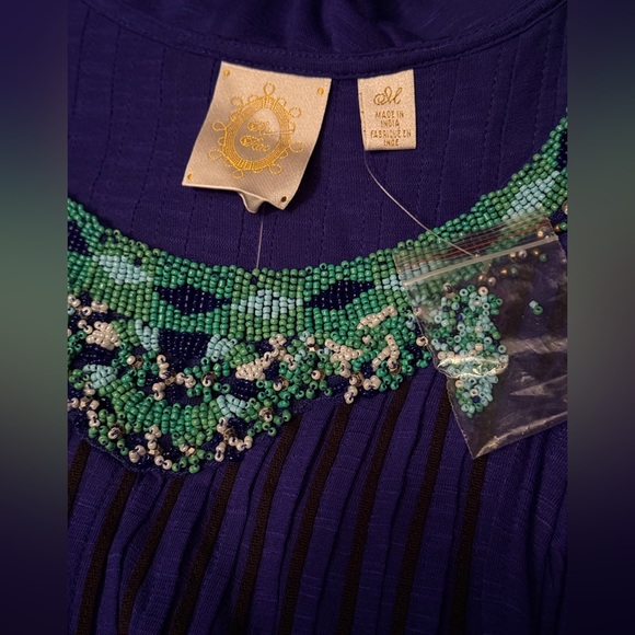 New Anthropologie Ric Rac beaded top - Picture 2 of 3